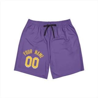 Los Angeles Lakers Custom Purple   Unisex Shorts