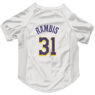 Los Angeles Lakers Kurt Rambis White Purple  Dog & Cat Pet Jersey