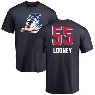 Men's Los Angeles Lakers Kevon Looney Navy Name and Number Banner Wave T-Shirt