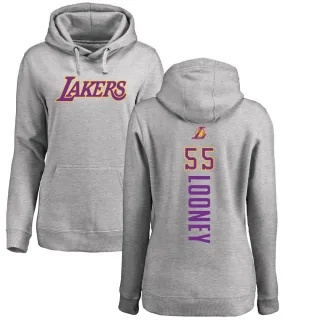 Women's Los Angeles Lakers Kevon Looney Branded Ash Backer Pullover Hoodie