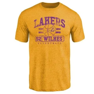 Youth Los Angeles Lakers Jamaal Wilkes Gold Baseline T-Shirt