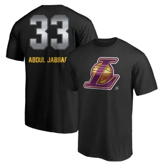 Youth Los Angeles Lakers Kareem Abdul-Jabbar Black Midnight Mascot T-Shirt